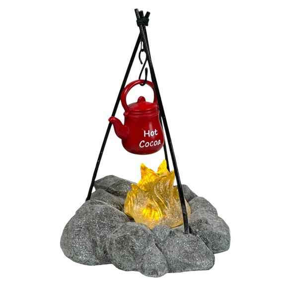 Dept 56 Possible Dreams Clothtique Santa-BASE CAMP with Lighted Campfire OBI! - Picture 3 of 16